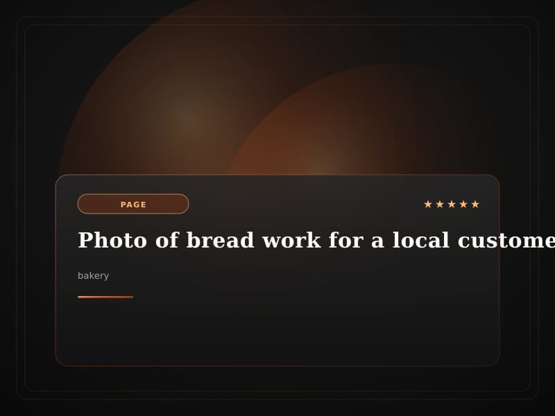 Photo of bread work for a local customer in Austin