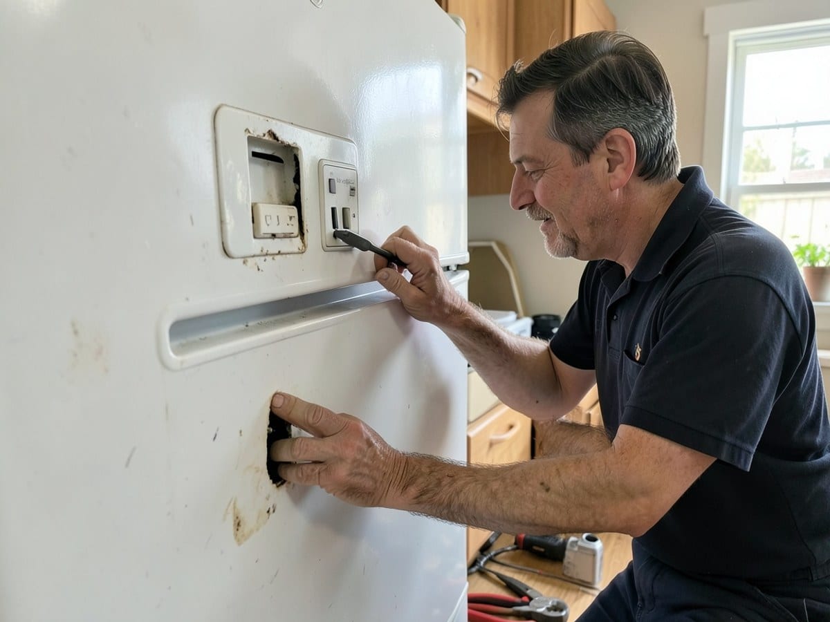 Before the work: Refrigerator Repair