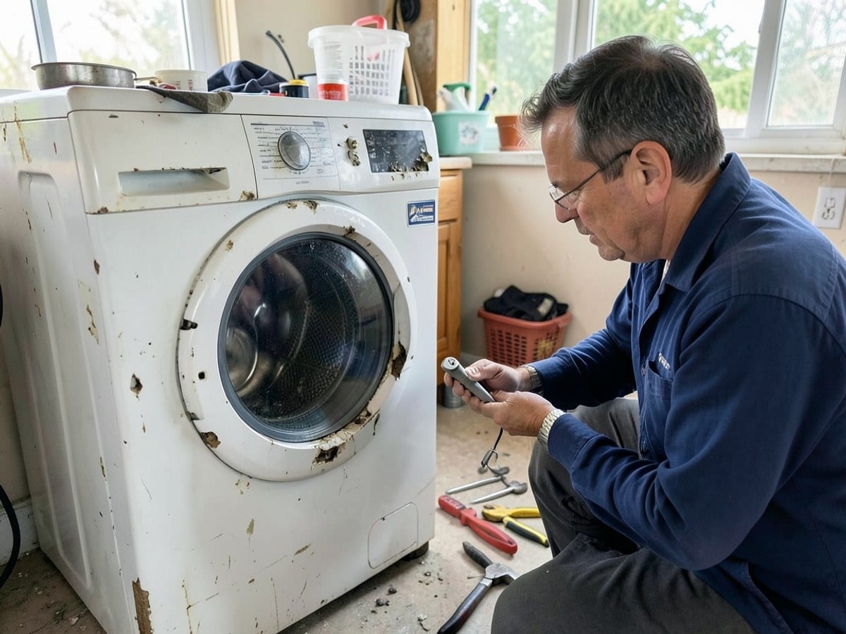 Before the work: Washer Repair