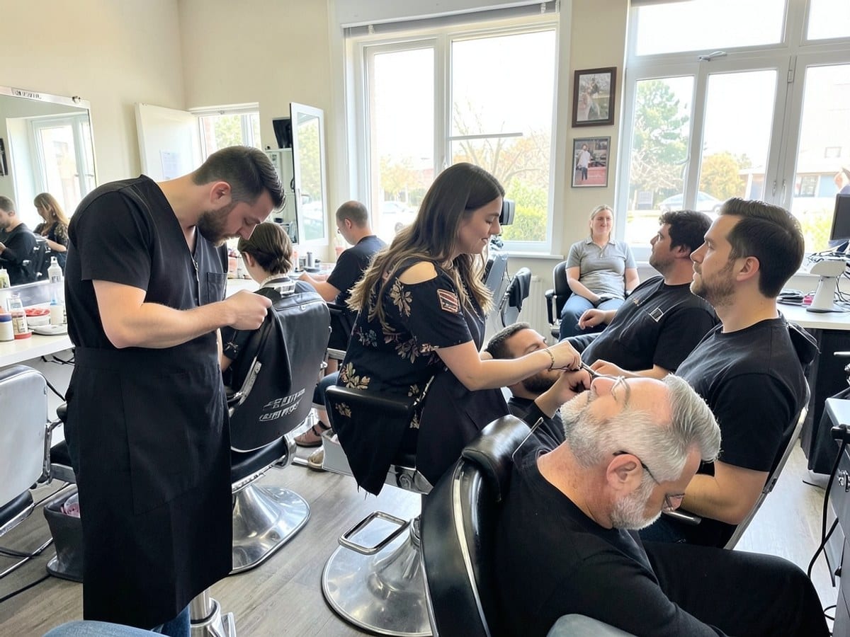 The Sample Barber Co team