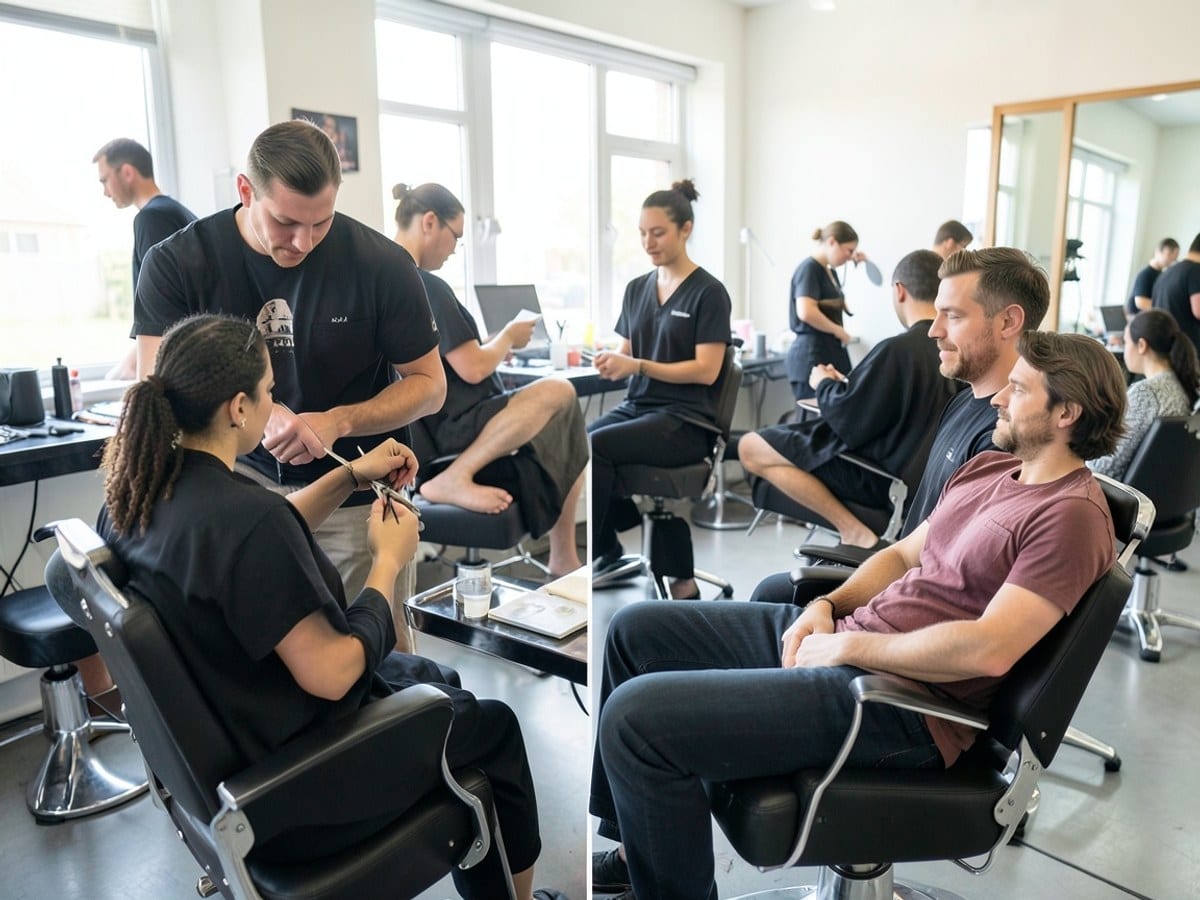 The Sample Barber Co team