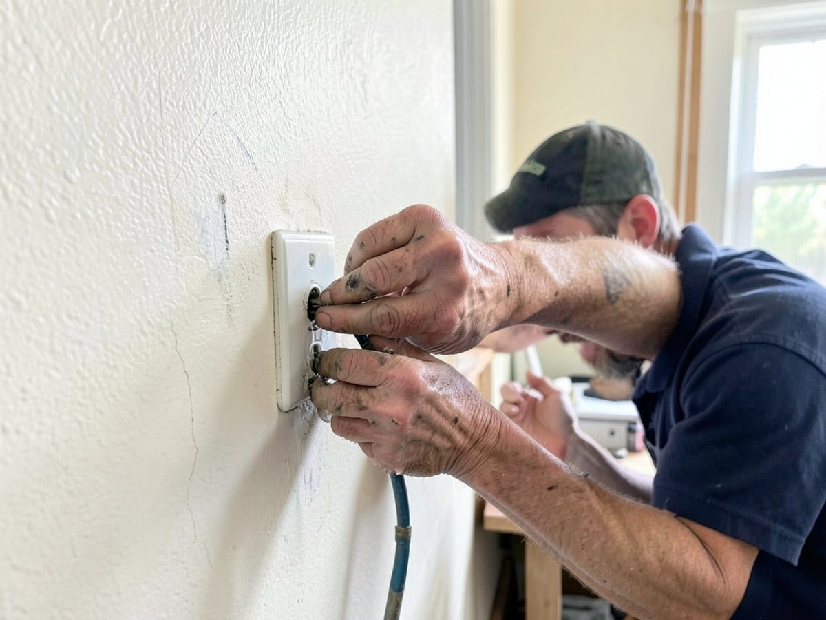 Before the work: Outlet Installation