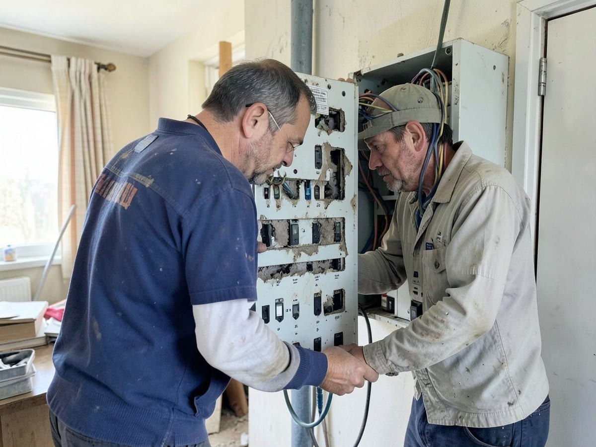 Before the work: Electrical Repairs