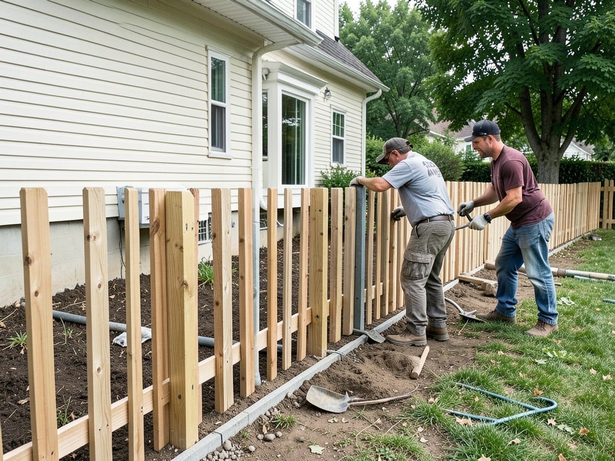 After the work: Wood Fence Installation