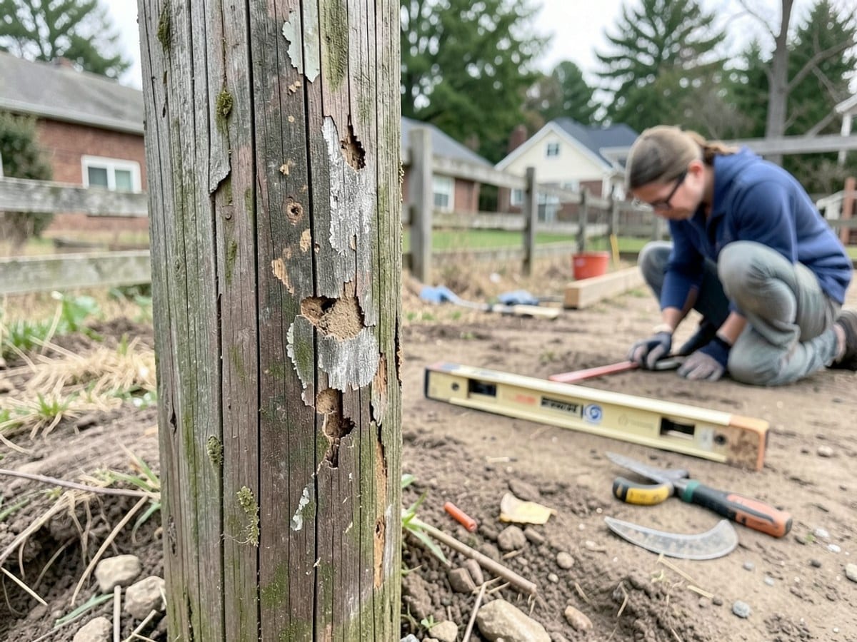 Before the work: Vinyl Fence Installation