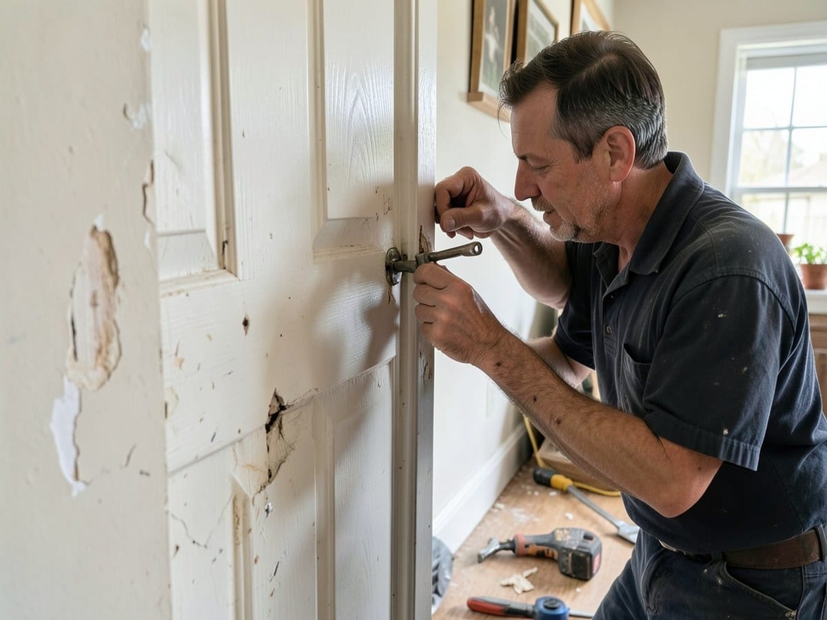 Antes del trabajo: Reparación de puertas
