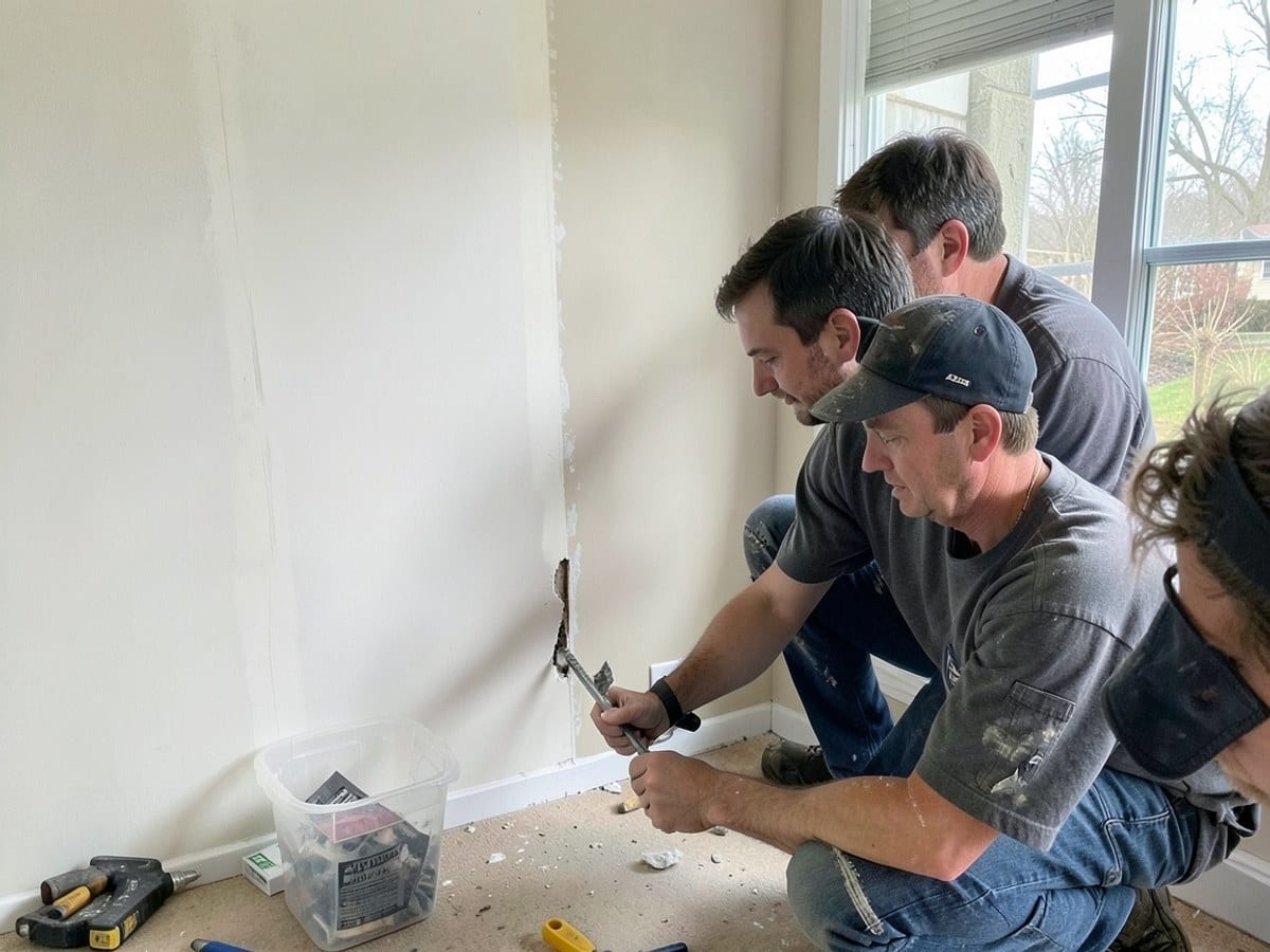 After the work: Drywall Repairs