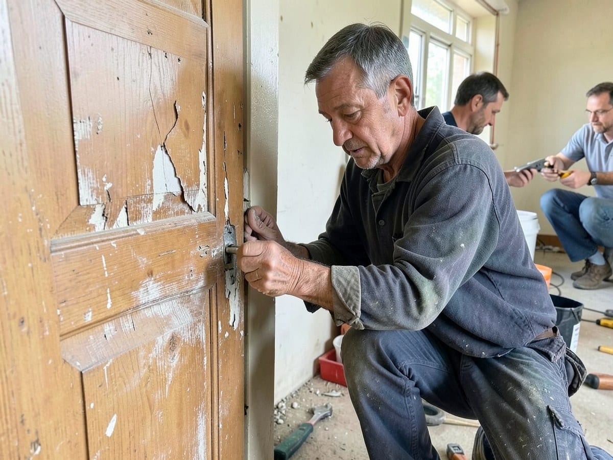 Antes del trabajo: Reparación de puertas