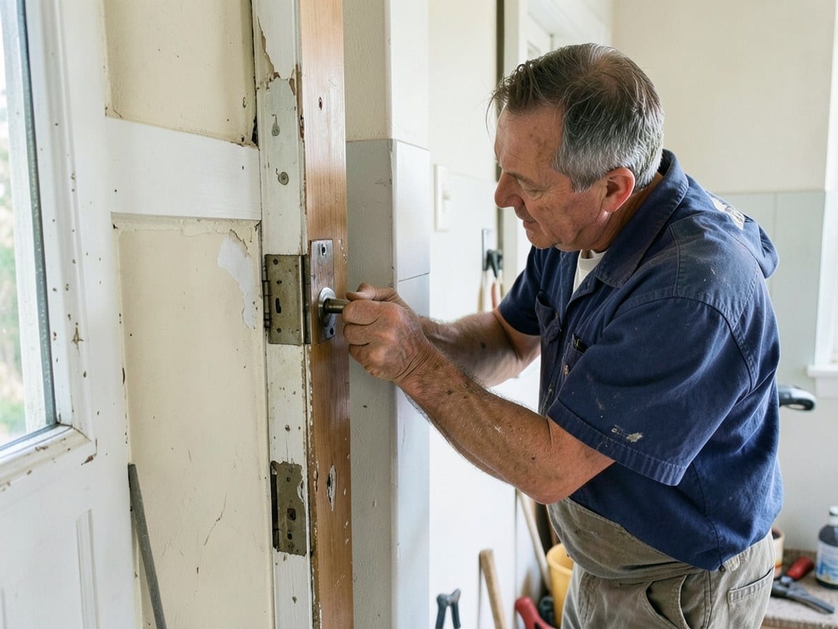 Before the work: Door Repairs