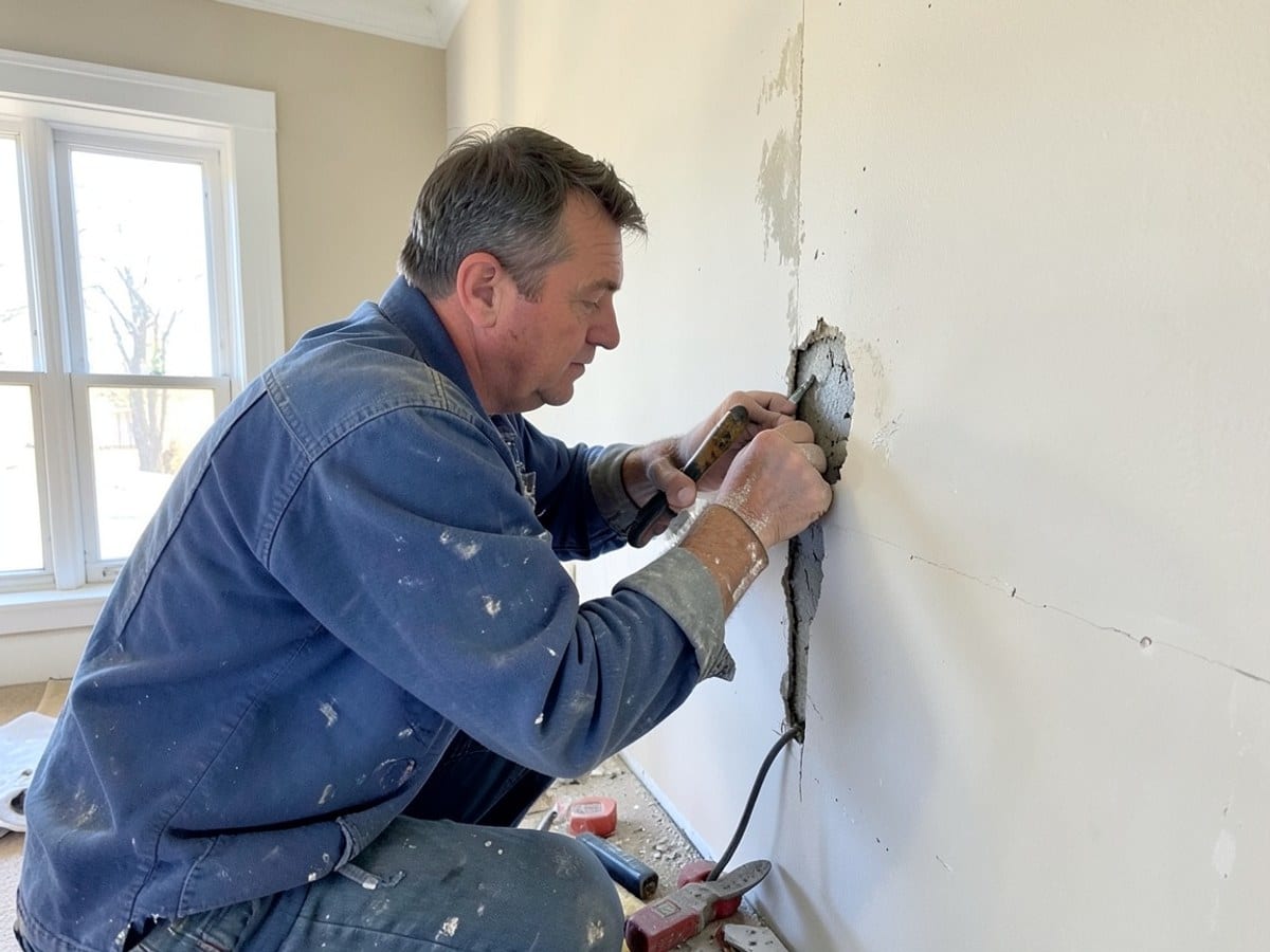 Before the work: Drywall Repairs