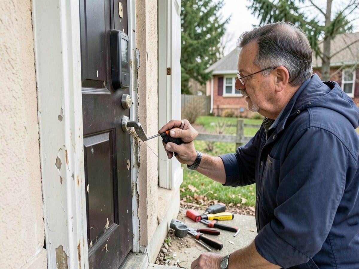 Before the work: Security Camera Installation