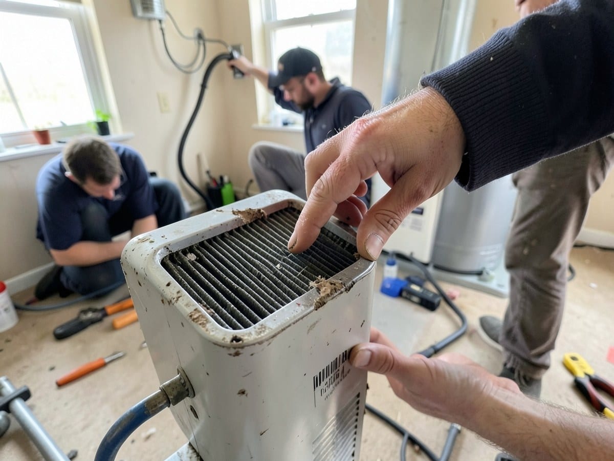 Before the work: Heating Repair