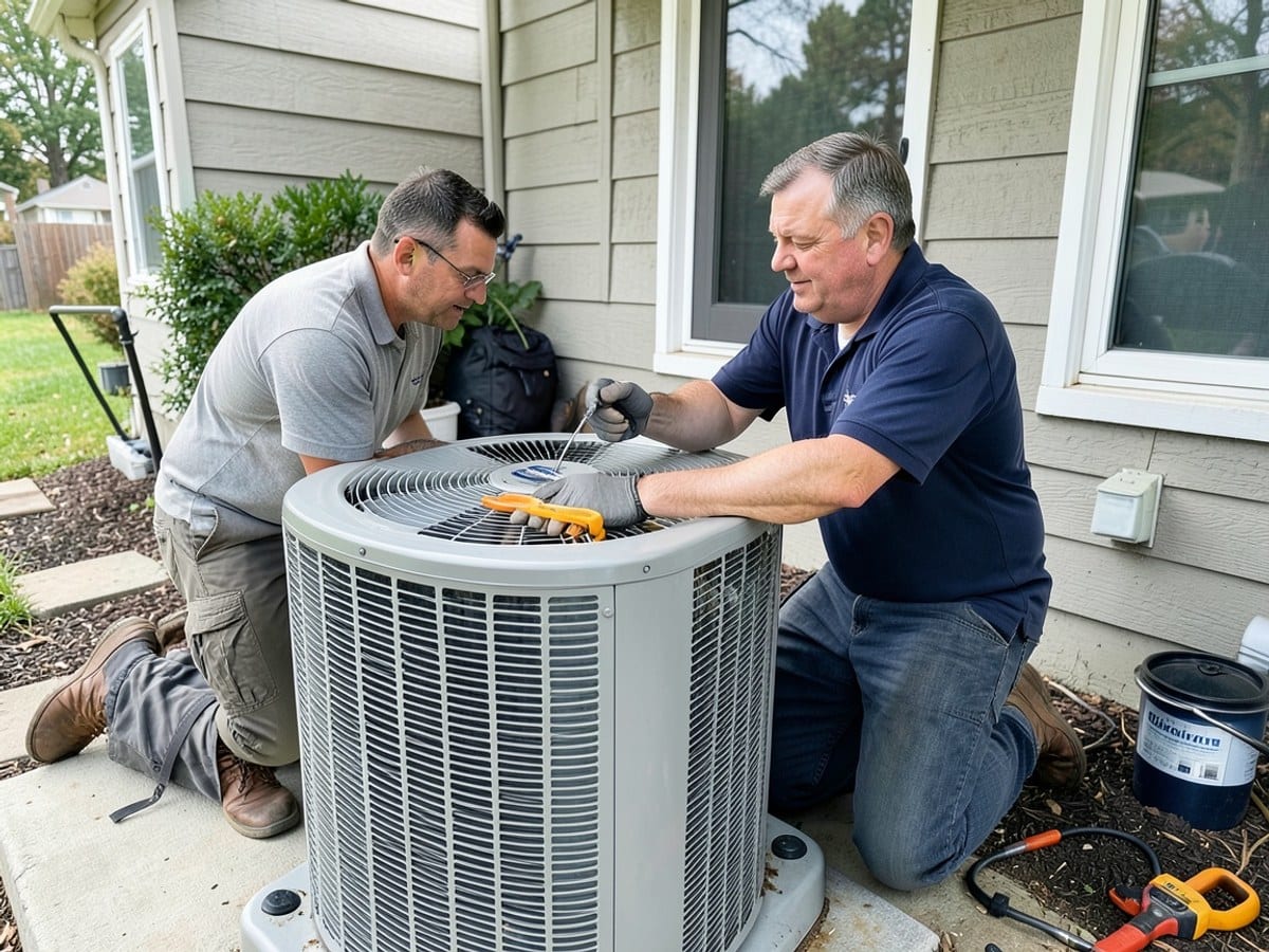 After the work: AC Repair