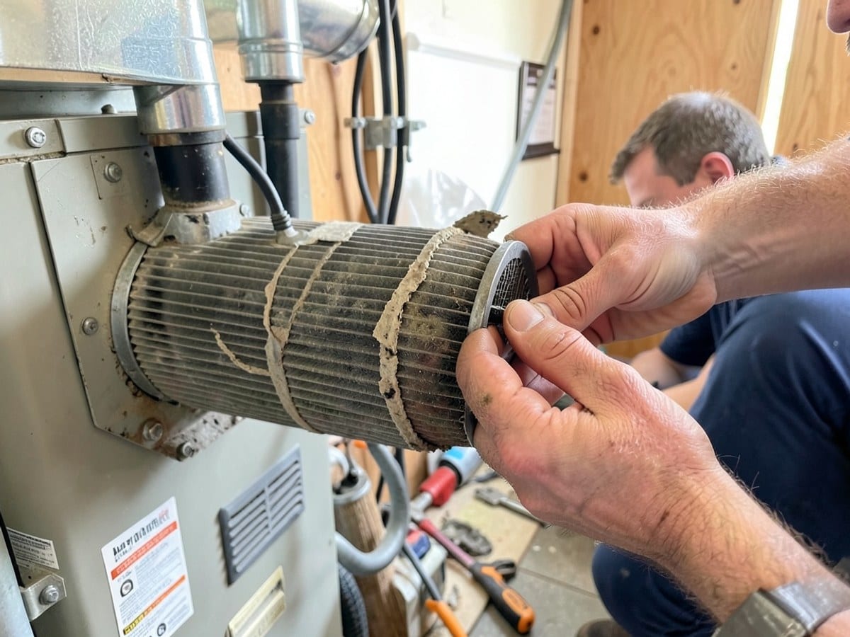 Before the work: Heating Repair