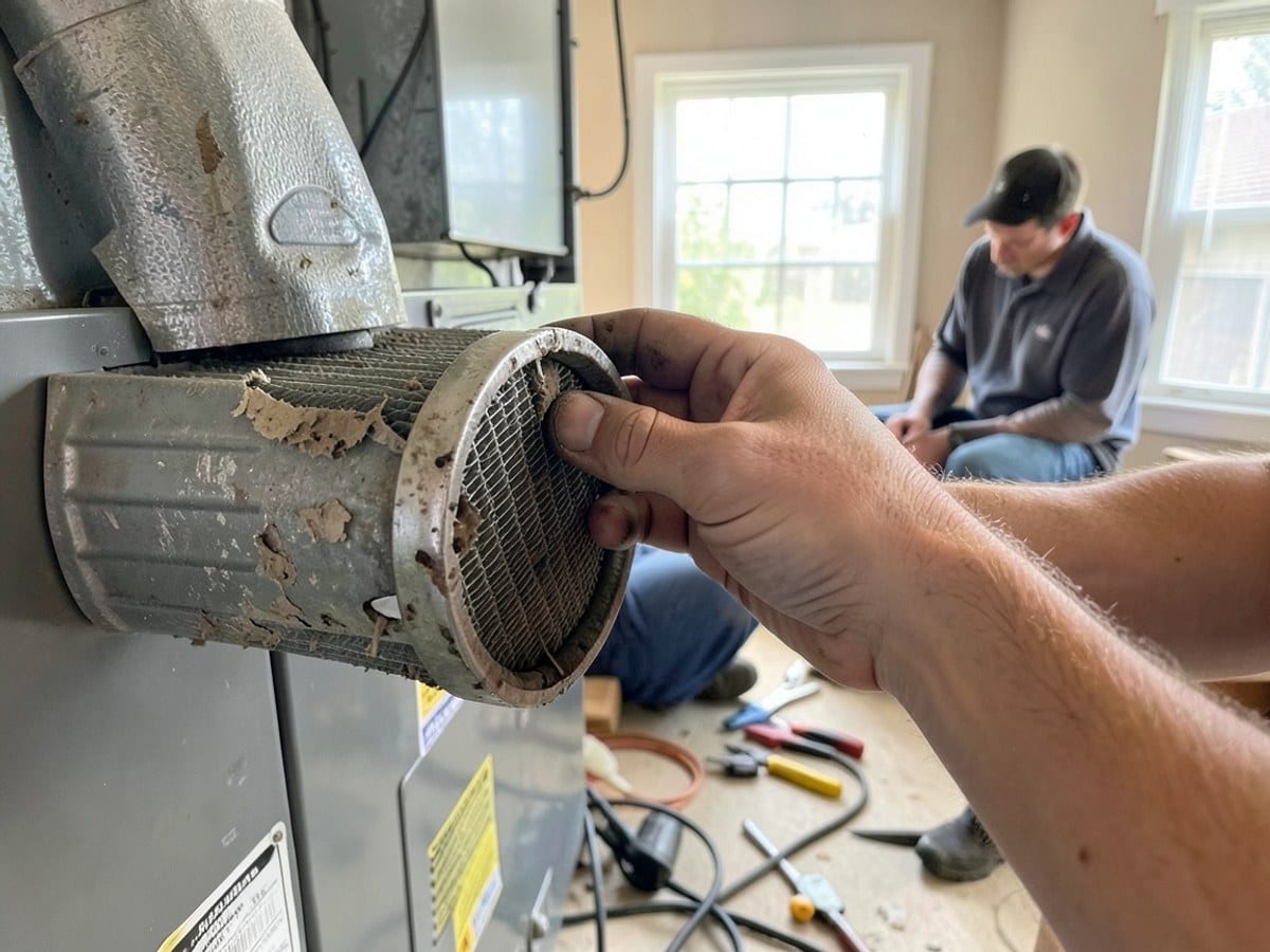 Before the work: Heating Repair