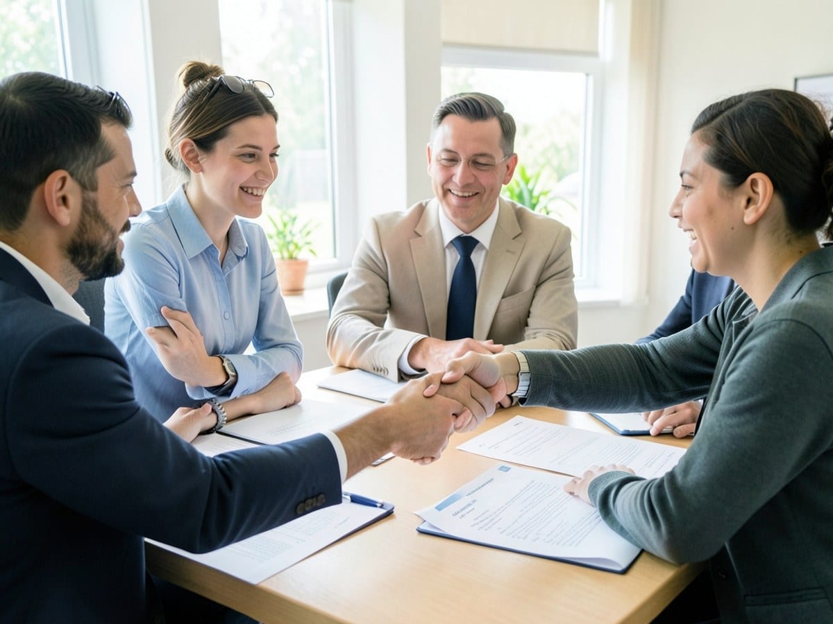 Associate explaining policy details