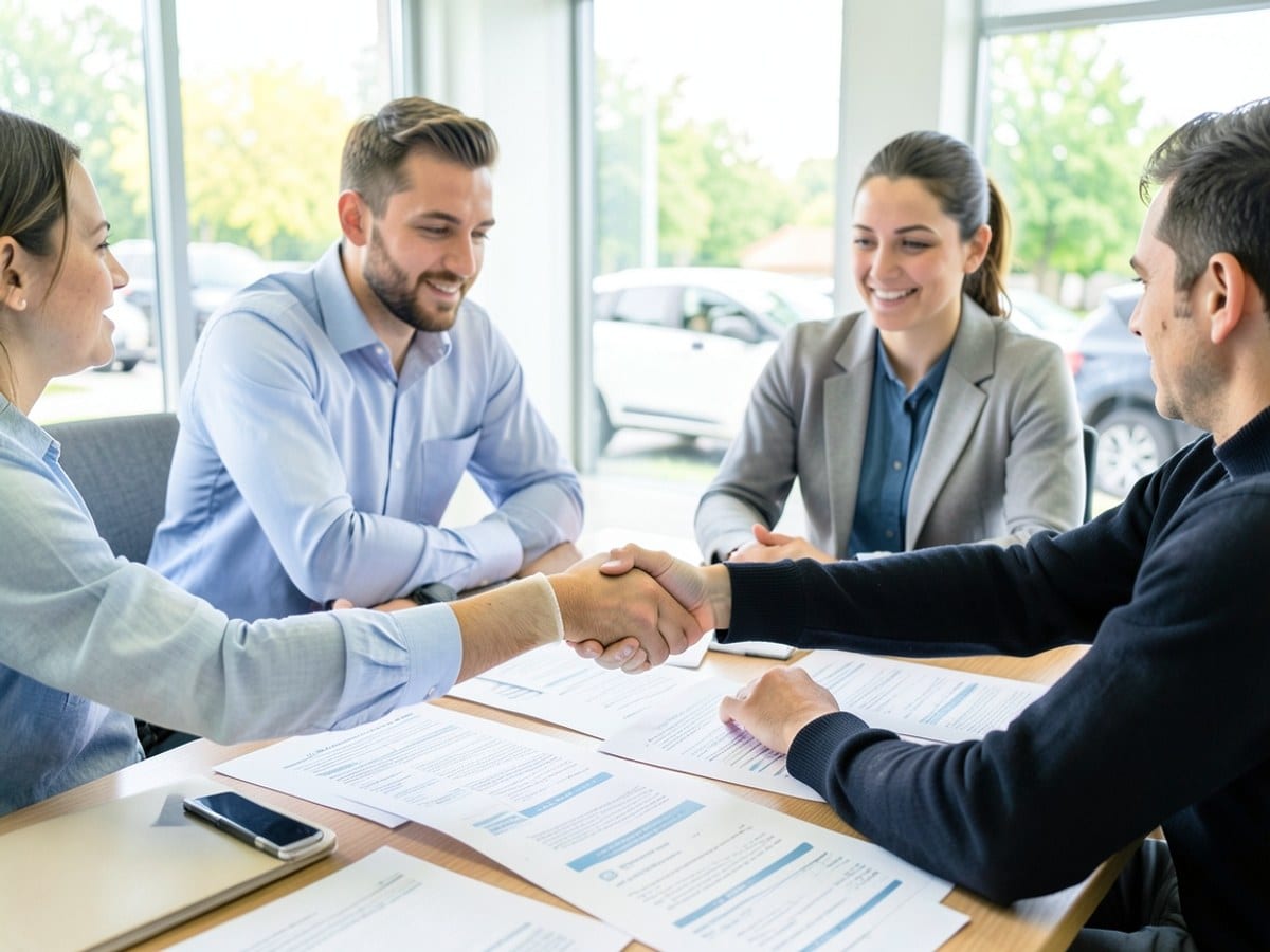 Hands comparing insurance documents