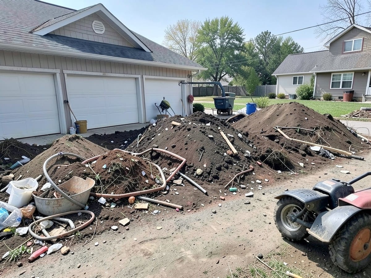 Garage pile before removal