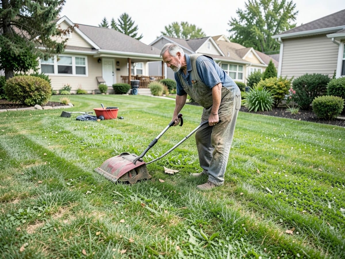 Before the work: Lawn Mowing