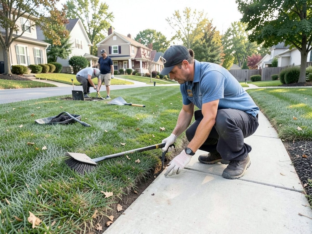 After the work: Lawn Edging