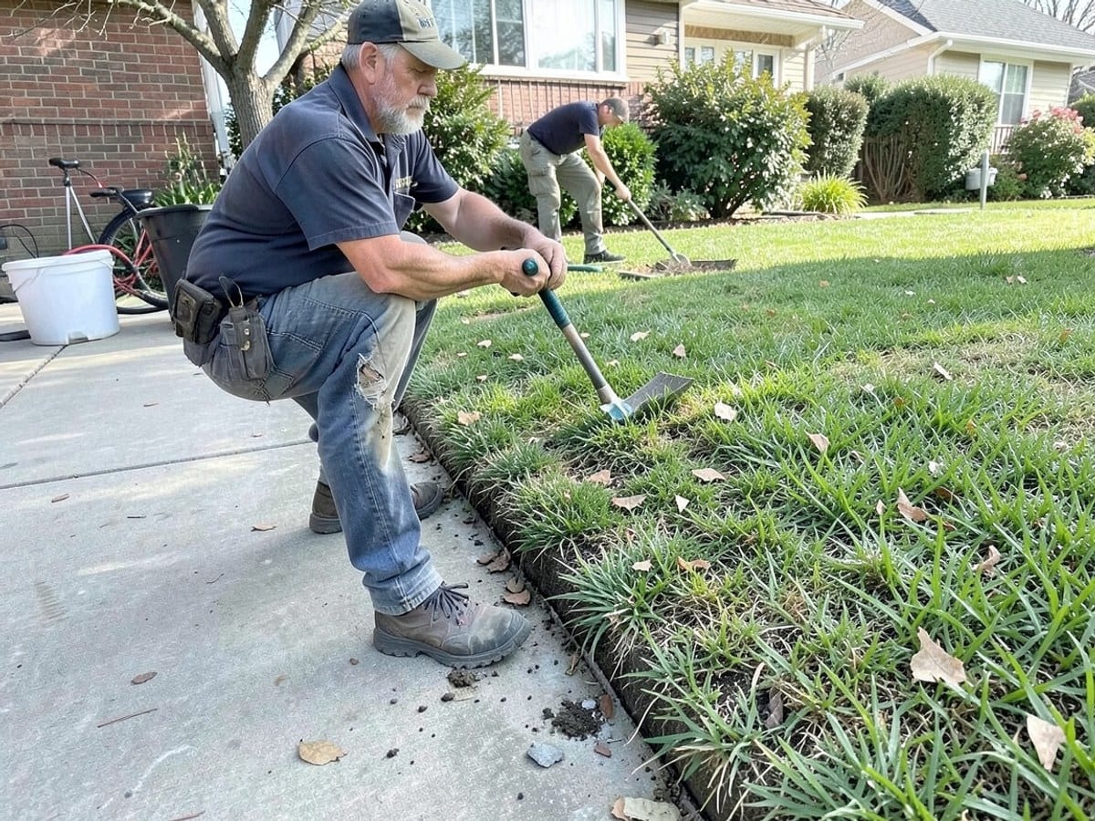 Before the work: Lawn Edging