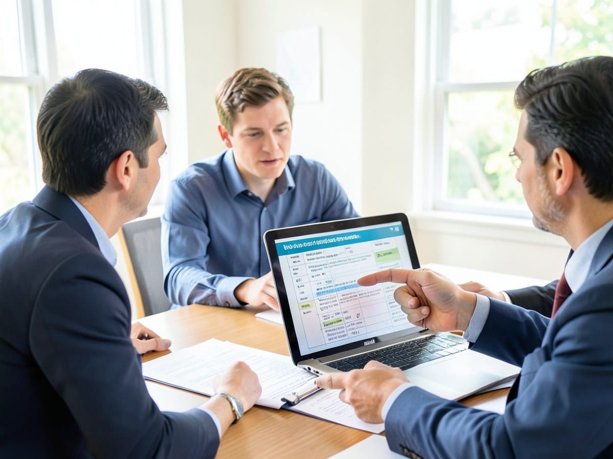 Broker pointing to a mortgage checklist