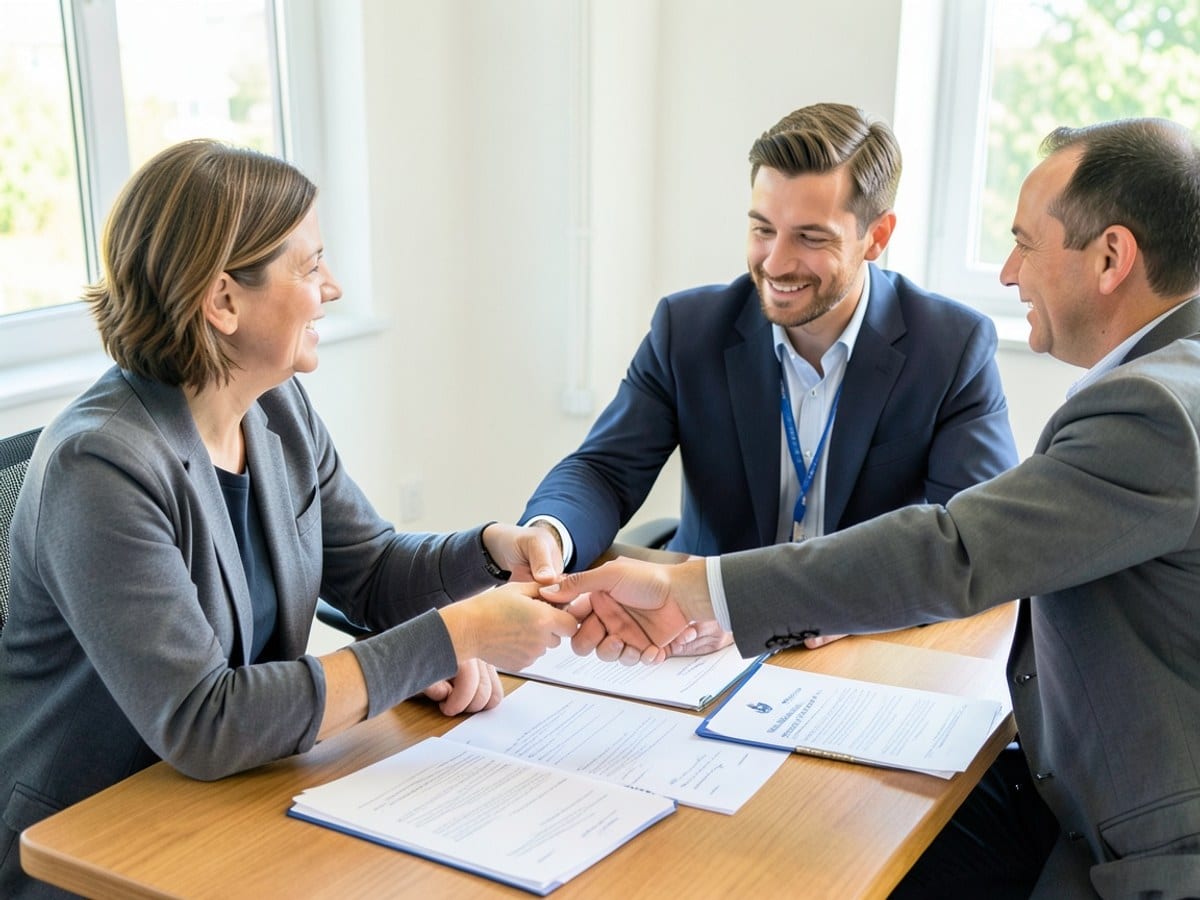 Client coordinator organizing application documents