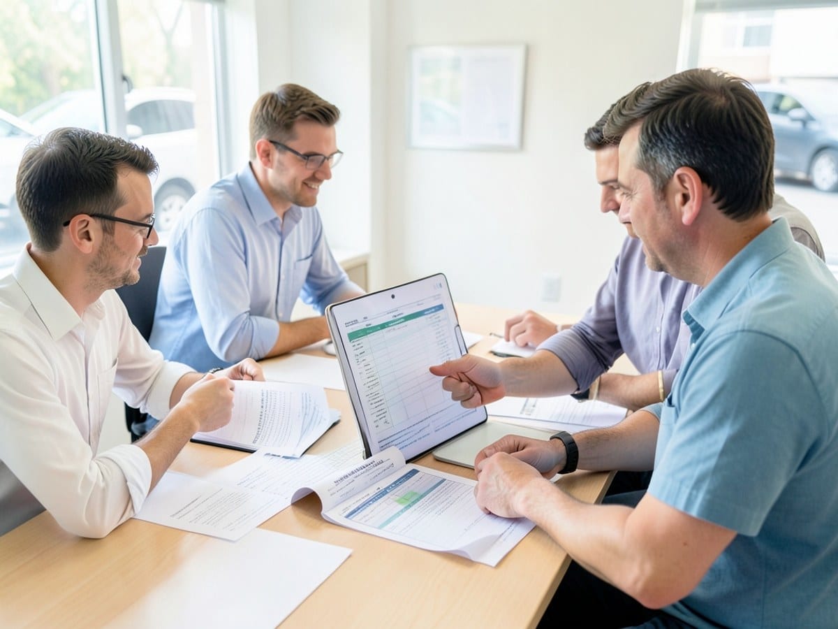Broker pointing to a mortgage checklist