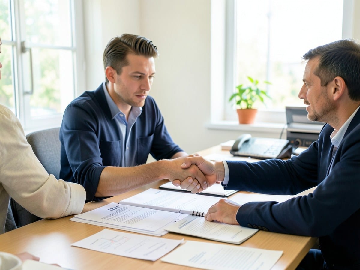 Associate explaining a disclosure page