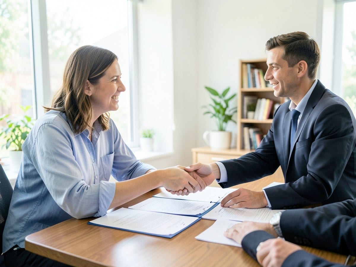 Client coordinator organizing application documents