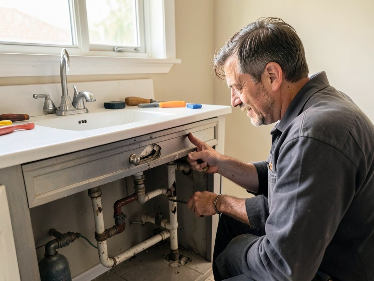 Before the work: Drain Cleaning