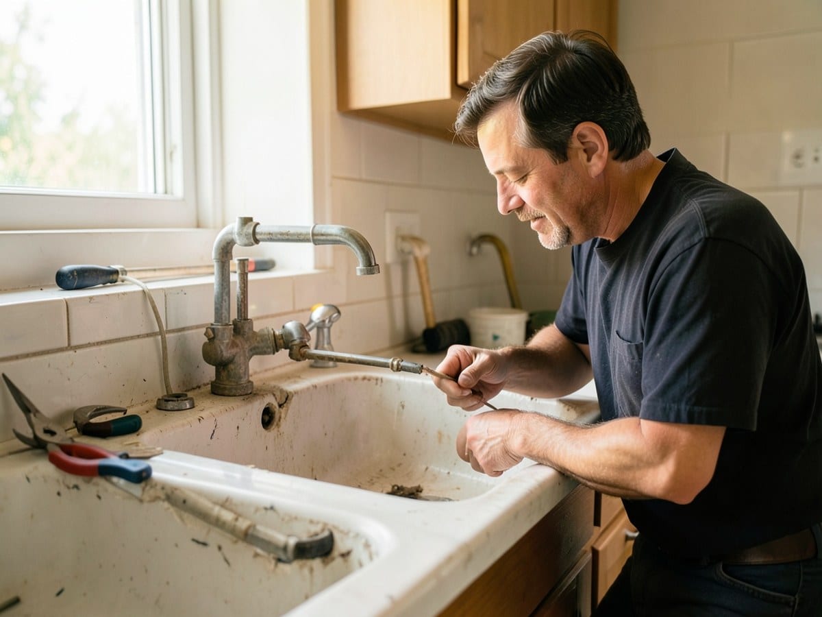 Before the work: Leak Repair