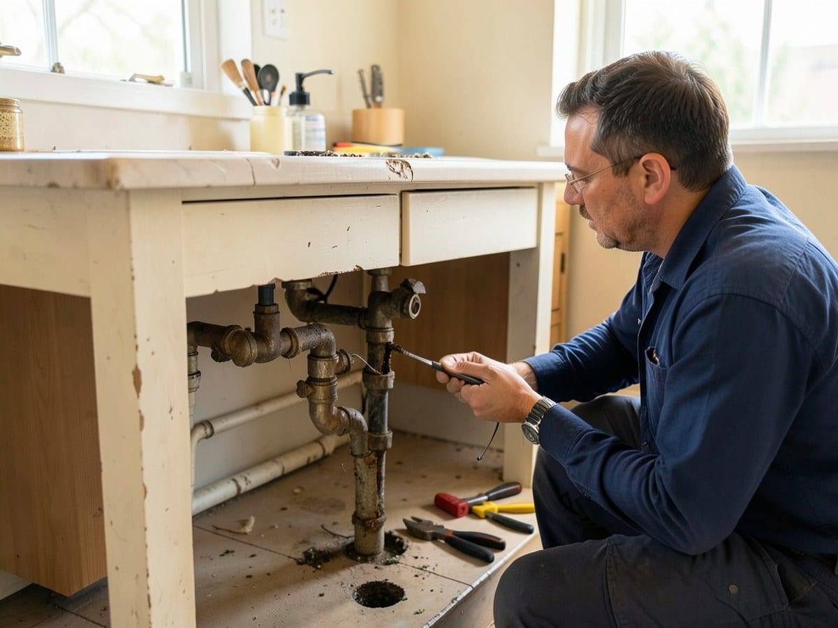 Before the work: Drain Cleaning