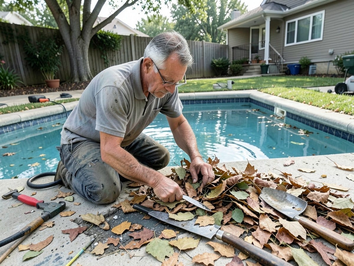 Before the work: Pool Cleaning
