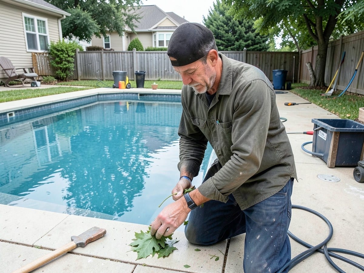 After the work: Pool Cleaning