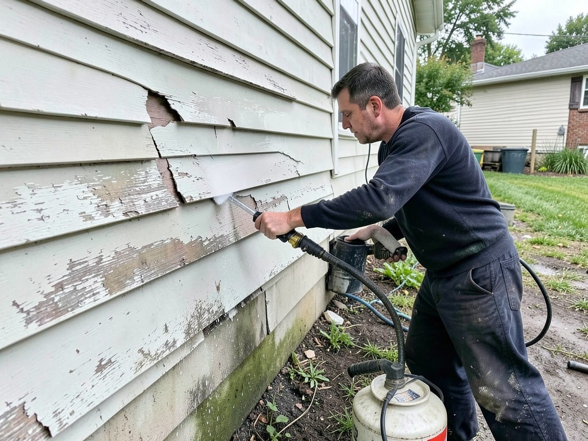 Before the work: House Washing