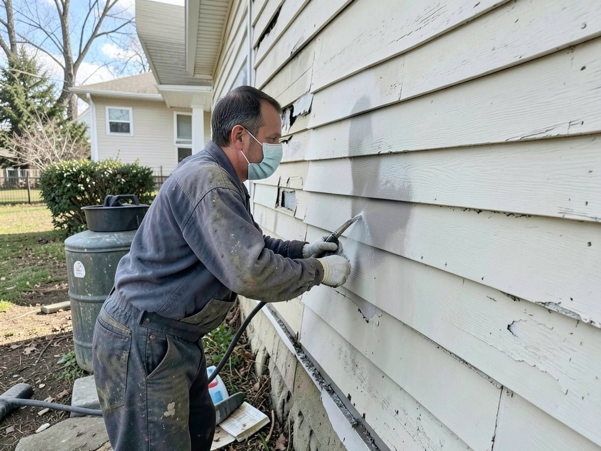 Before the work: House Washing