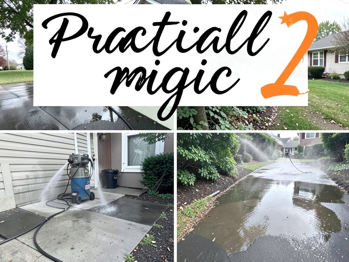 advertisement for "Practical Magic 2" features the title in cursive font, with an orange number two and a small star, on black and white checks.