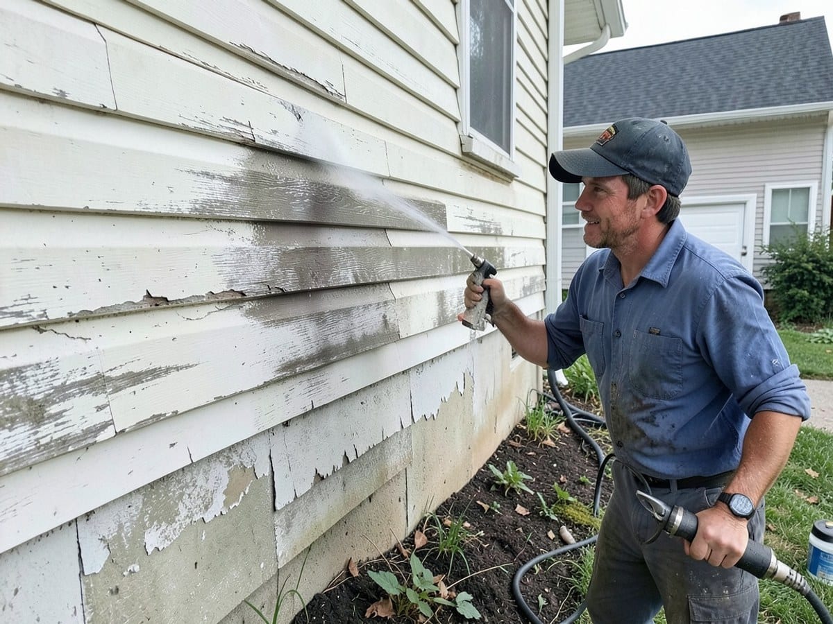 Before the work: House Washing