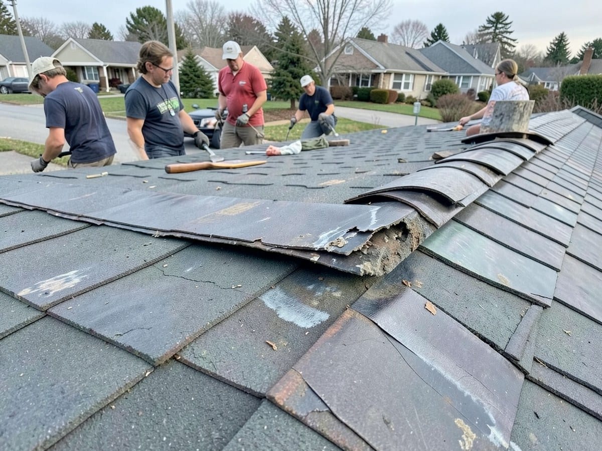 Before the work: Roof Repair