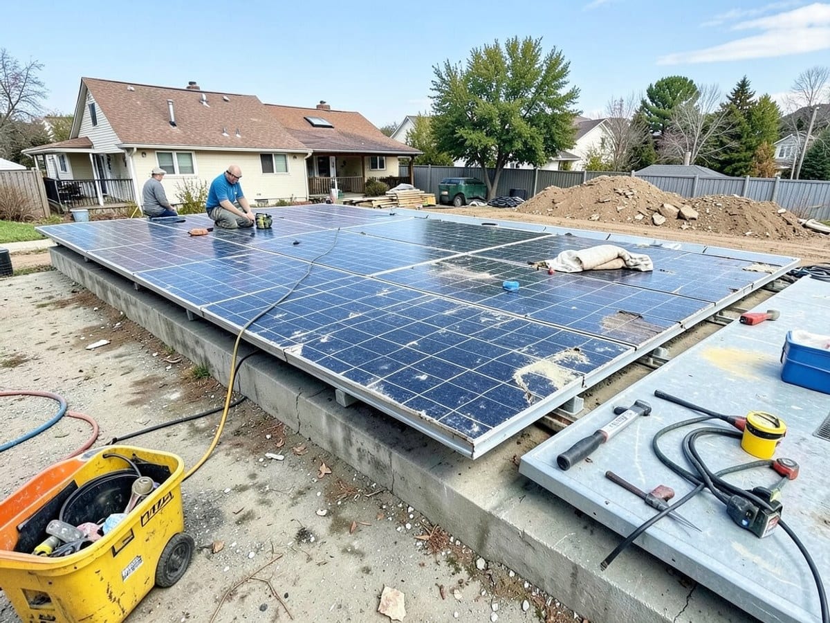 Before the work: Home Solar