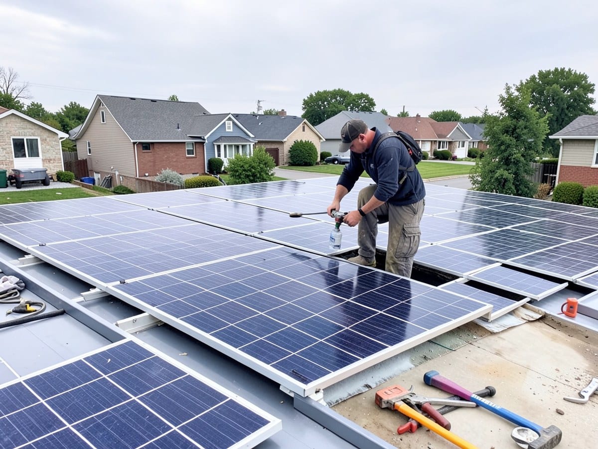 After the work: Home Solar