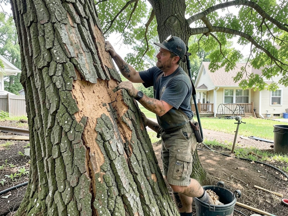 Before the work: Tree Trimming