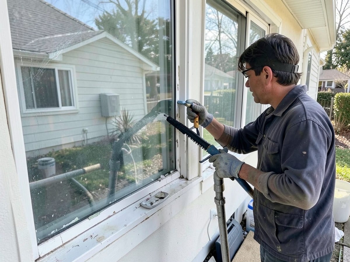 Before the work: Interior Window Cleaning