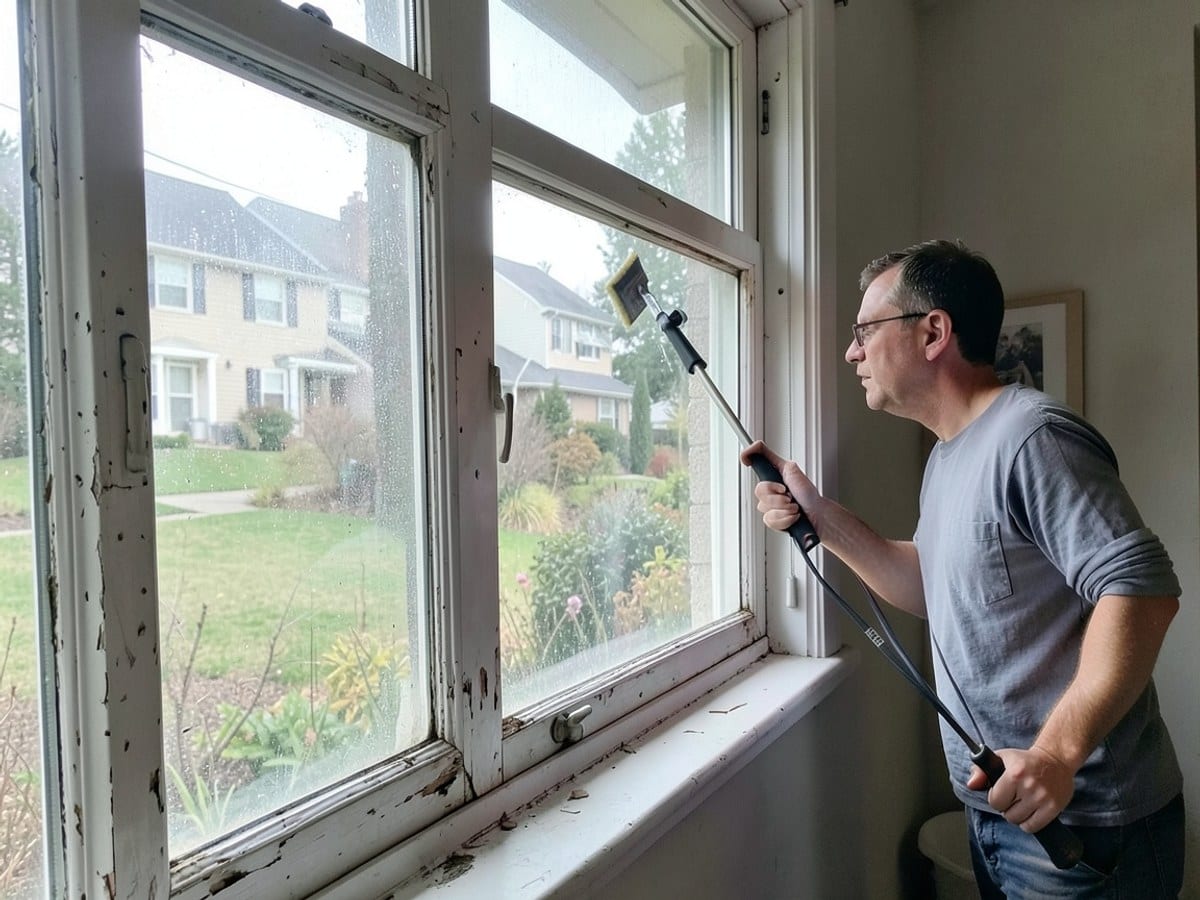 Before the work: Exterior Window Cleaning