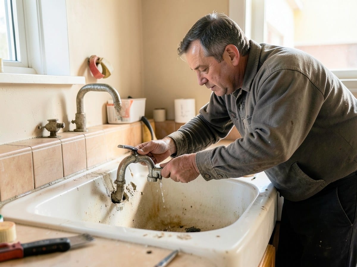 Before the work: Leak Repair